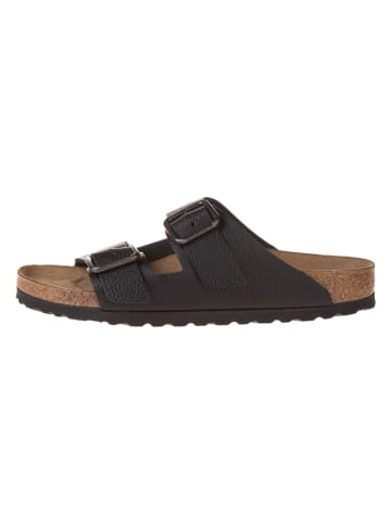 Birkenstock Leren slippers zwart