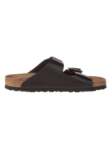 Birkenstock Leren slippers zwart