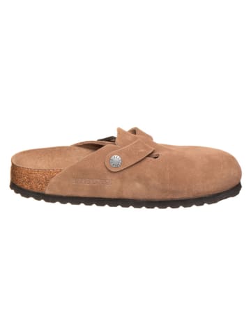 Birkenstock Leder-Clogs "Boston" in Hellbraun