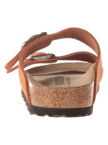Birkenstock Leren slippers "Arizona" oranje - wijdte S