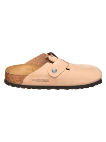 Birkenstock Leder-Clogs "Boston" in Beige