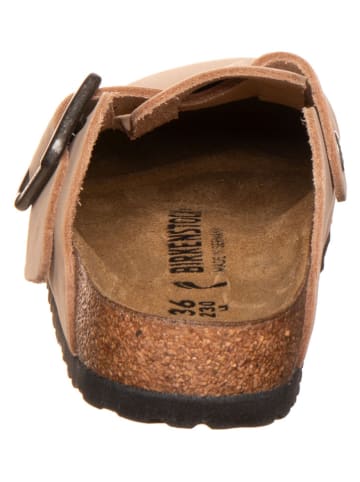 Birkenstock Leder-Clogs "Boston" in Beige