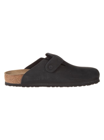 Birkenstock Leren clogs zwart