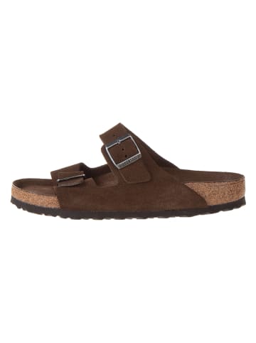 Birkenstock Leren slippers bruin