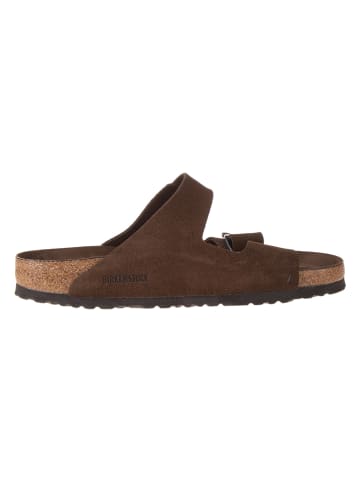 Birkenstock Leren slippers bruin