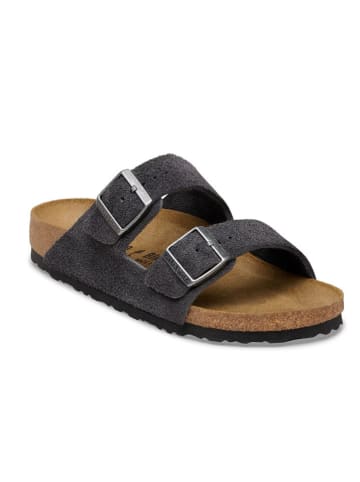 Birkenstock Skórzane klapki "Arizona" w kolorze antracytowym
