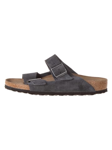 Birkenstock Skórzane klapki "Arizona" w kolorze antracytowym