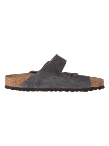 Birkenstock Skórzane klapki "Arizona" w kolorze antracytowym
