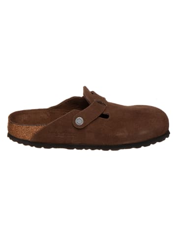Birkenstock Skórzane chodaki "Boston" w kolorze brązowym