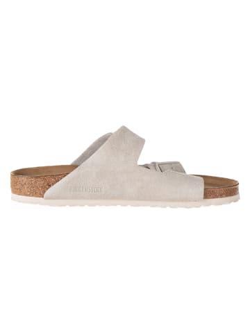 Birkenstock Leren slippers "Arizona" taupe - wijdte N