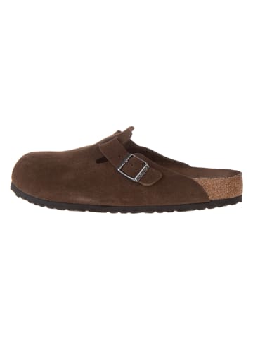 Birkenstock Leder-Clogs in Braun