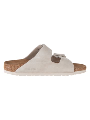 Birkenstock Leren slippers crème