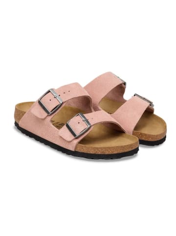 Birkenstock Skórzane klapki "Arizona" w kolorze jasnoróżowym