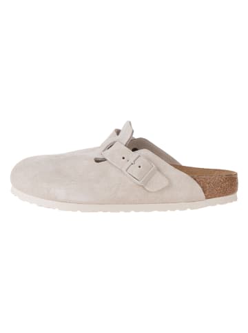 Birkenstock Skórzane chodaki w kolorze kremowym