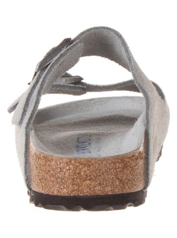 Birkenstock Leren slippers grijs