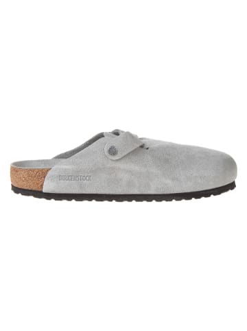 Birkenstock Skórzane chodaki w kolorze szarym