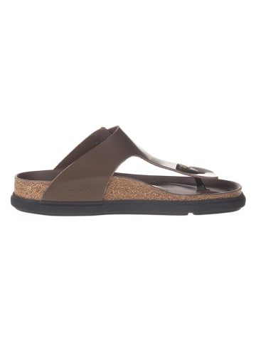 Birkenstock Skórzane japonki "Gizeh" w kolorze brązowym