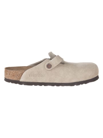 Birkenstock Skórzane chodaki "Boston" w kolorze beżowym