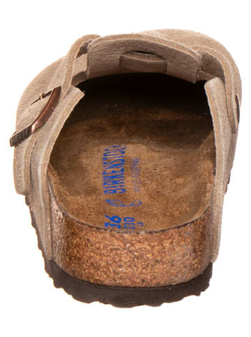 Birkenstock Leder-Clogs "Boston" in Beige