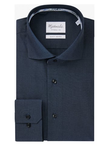 PROFUOMO Blouse - slim fit - donkerblauw