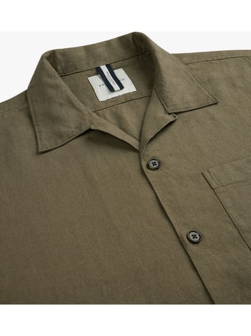 PROFUOMO Leinen-Hemd - Slim fit - in Khaki