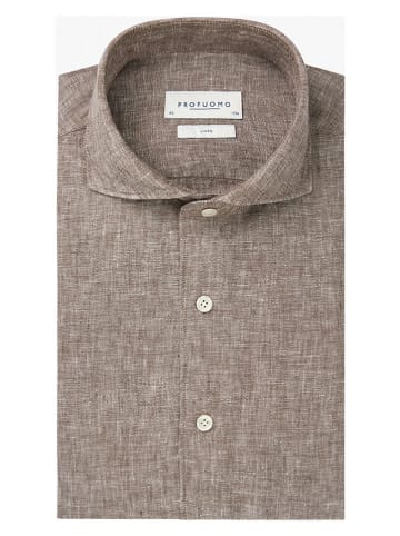 PROFUOMO Koszula - Slim fit - w kolorze szarobrązowym