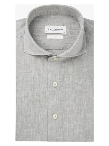 PROFUOMO Blouse - slim fit - lichtgrijs