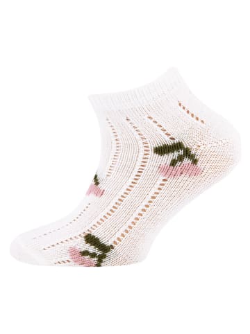 ewers Sneakersocken "Kirschen" in Weiß