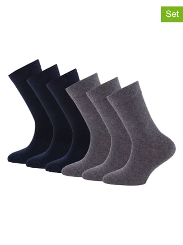 ewers 6er-Set: Socken in Dunkelgrau/ Dunkelblau