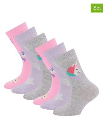 ewers 6er-Set: Socken in Pink/ Grau/ Lila