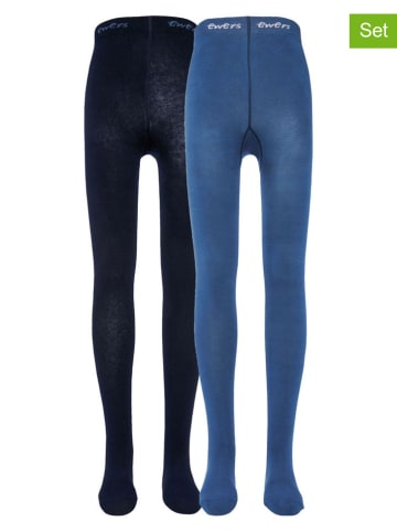 ewers 2er-Set: Strumpfhose in Blau/ Dunkelblau