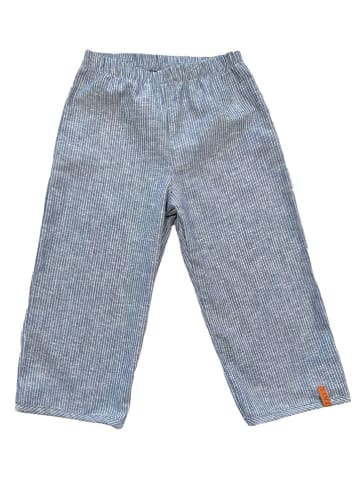 LiVi Leinen-Streetjogger "Leinen Easypants Leinen" in Dunkelblau/ Weiß