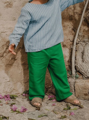 LiVi Musselin-Streetjogger "Leinen Easypants Musseline" in Grün