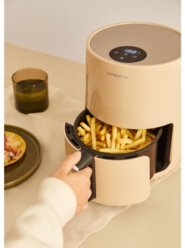 CREATE Heteluchtfriteuse beige - 1,5 l