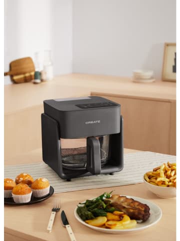 CREATE Frytkownica beztłuszczowa "Studio Crystal" w kolorze czarnym - 4,2 l
