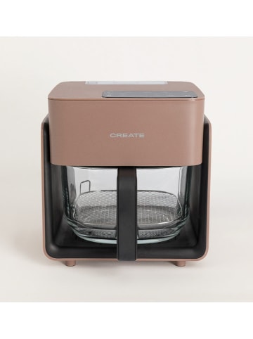 CREATE Frytkownica beztłuszczowa "Studio Crystal" w kolorze jasnobrązowym - 4,2 l