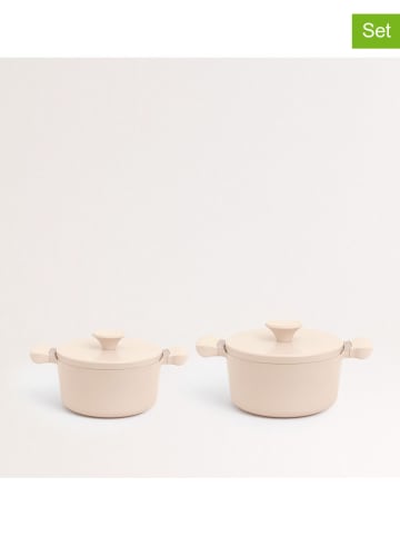 CREATE 4tlg. Set: Kochtöpfe in Creme