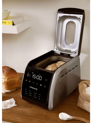 CREATE Brotbackmaschine ''Chef Bread'' in Schwarz/ Silber - 850 W