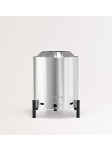 CREATE Kominek stołowy w kolorze srebrnym - wys. 24 x Ø 17,5 cm