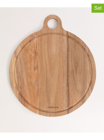 CREATE Deski (2 szt.) w kolorze jasnobrązowym do krojenia