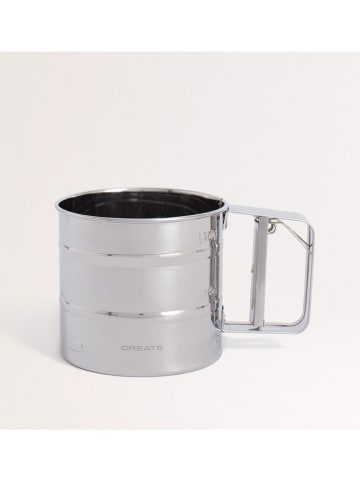 CREATE Meelzeef zilverkleurig - (B)15,8 x (H)10,5 x (D)9,4 cm
