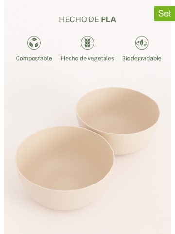 CREATE Miski outdoorowe (2 szt.) w kolorze kremowym - Ø 18,5 cm