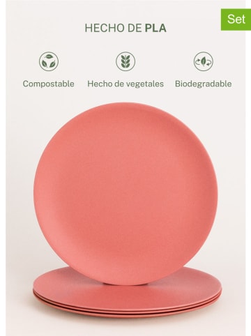 CREATE Talerze outdoorowe (4 szt.) w kolorze pomarańczowym - Ø 26 cm