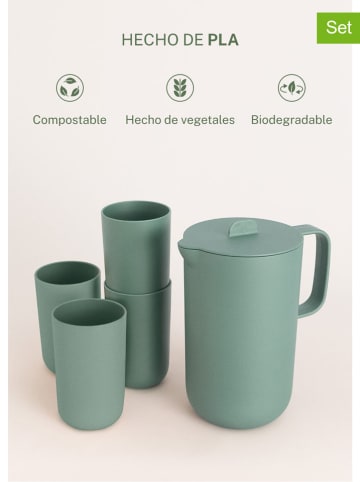 CREATE 5-częściowy zestaw naczyń outdoorowych w kolorze zielonym