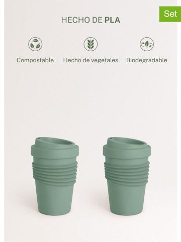 CREATE 2-delige set: koffiebekers groen - 475 ml