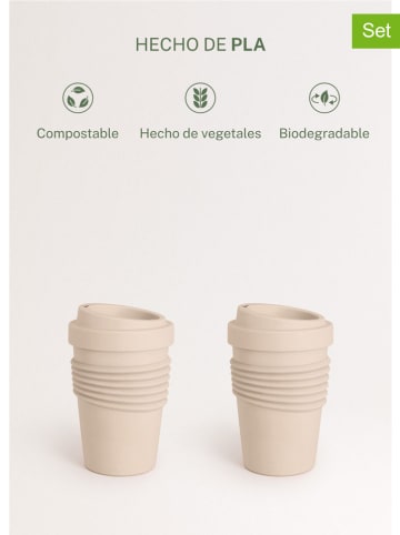 CREATE 2er-Set: Kaffeebecher in Creme - 475 ml