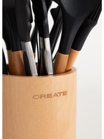 CREATE 11-delige keukenhulpjesset beige/zwart