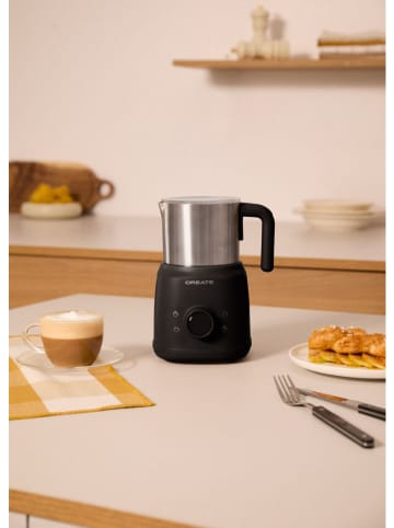 CREATE Milchaufschäumer ''Retro'' in Schwarz - 350 ml