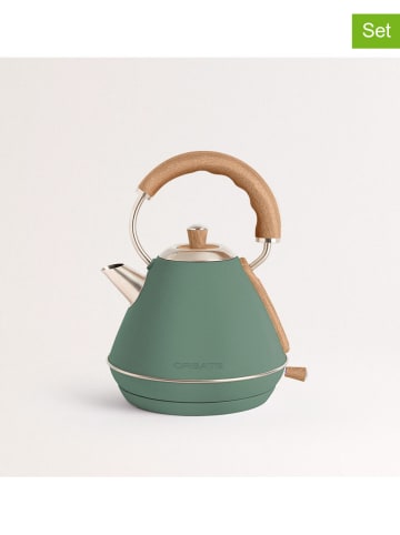 CREATE 2-częściowy zestaw urządzeń kuchennych "Retro" w kolorze zielonym