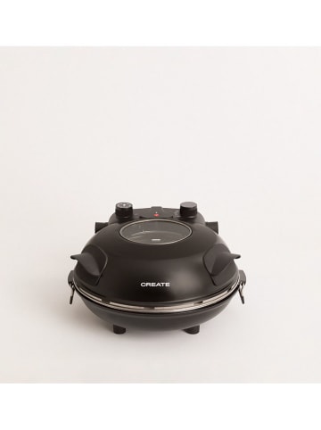 CREATE Elektrischer Pizzaofen in Schwarz - (B)40,1 x (H)21 x (T)36,5 cm
